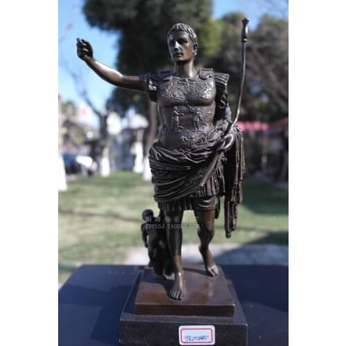 Copper sculpture crafts Masterpieces in Europe Octavian Roman Empire Figure Decoration birthday present collections