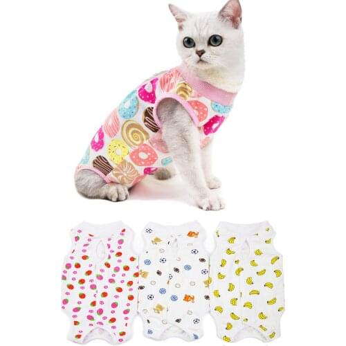 Cat Clothes Breathable and Anti-licking Thin Clothes Four-legged Clothes Pet Cats and Dogs Postoperative Clothes