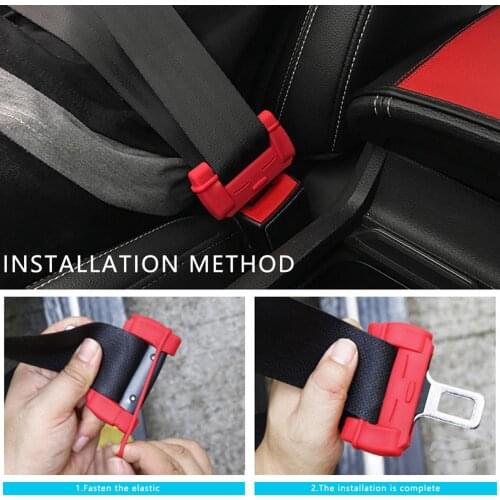 1pc Creative Black Car Seat Belt Clip Extender ремень безопасности Safety Seatbelt Lock Buckle Plug Silicone Thick Insert Socket