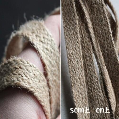 Ribbon Trim Retro Yellow Jute Twine Belt DIY Christmas Home Decor Craft Cake Gift Bow Decor Rope Designer Accessorie Fabric