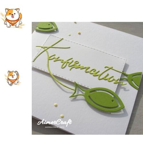 2PCS Fish Animal Metal Cutting Dies Scrapbooking Stencil DIY Decorative Embossing Craft Die Cuts Card Making New Dies For 2019