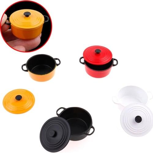 1:12 Dollhouse Miniature Kitchen Utensils Cooking Ware Mini Pot Boiler Pan Doll House Accessories Play Kitchen Toy
