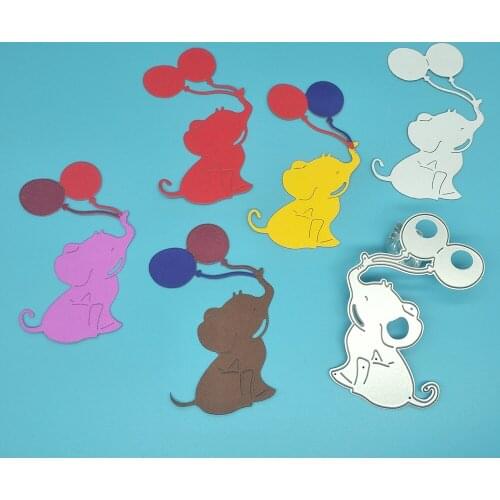 New Elephant Balloon Metal Cutting Mould Photo Album Cardboard DIY Gift Card Decoration Embossing Crafts