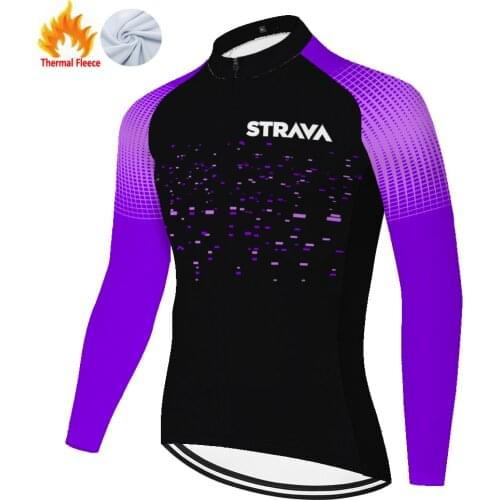 ​​​​NEW STRAVA maillot ciclismo invierno men Winter Thermal Fleece long sleeve bike jersey camiseta ciclismo masculino