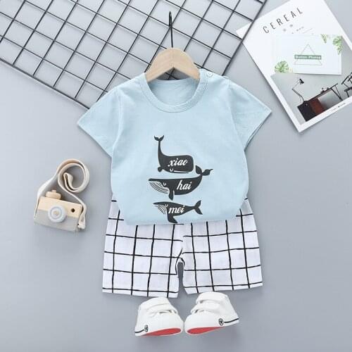 Pyjamas kids cotton toddler cartoon children pajamas sets for baby girls boys short sleeve summer sleepwear pyjama enfant garcon