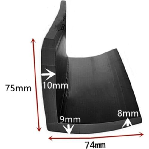 Custom Rubber Angle Corner Protecor Edge Encloser Shield Collision Avoidance Gasket L V Strip 75X74mm Black