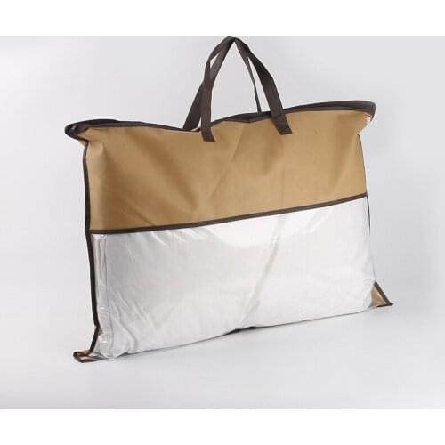 Portable Blanket Quilt Organizer Bag Anti-dust Storage Pack Semitransparent With Handle Non-Woven Large Capacity Tote Handbag