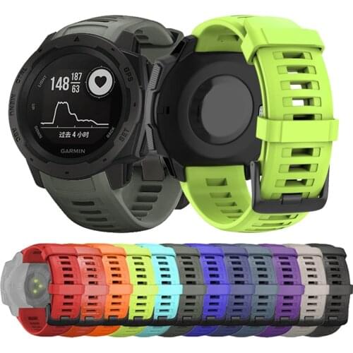 Silicone Watch Band Strap for Garmin Instinct/Esports/Tide/Solar Smart Watch Replacement Band Wristband Wrist Smart watch Strap