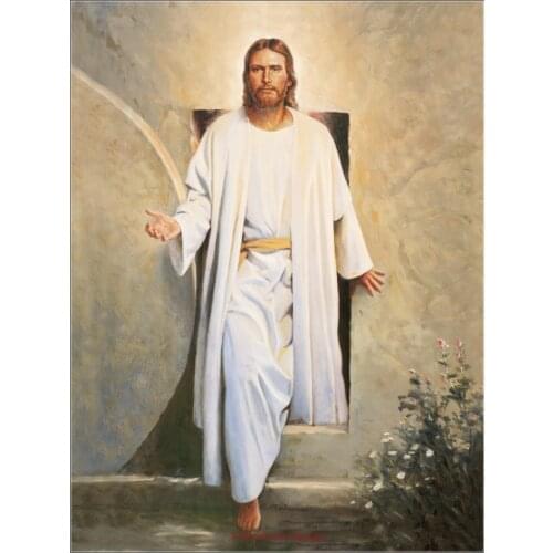 Counted Cross Stitch Kits Needlework Embroidery - Crafts 14 ct Aida DMC Color DIY Arts Handmade Home Decor - He is Risen