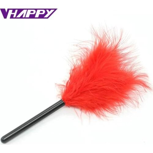Sex Flirt Toys Small Feather Tickler Happy Spanking Aid Teasing Flirt Tickling Erotic Toy Adult Couples Sex Game VP-Ff010011A