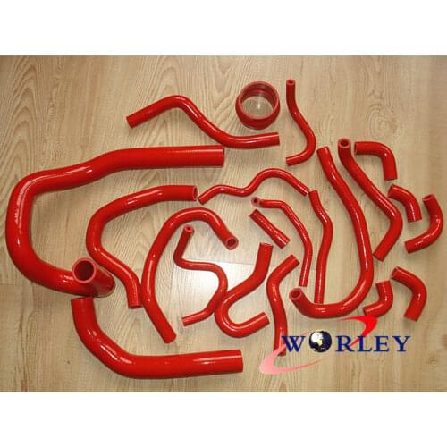 FOR Toyota Supra MK3 MA70 7MGE/7MGTE/7M-GT 1986-1992 1987 1988 Silicone Hose Kit RED
