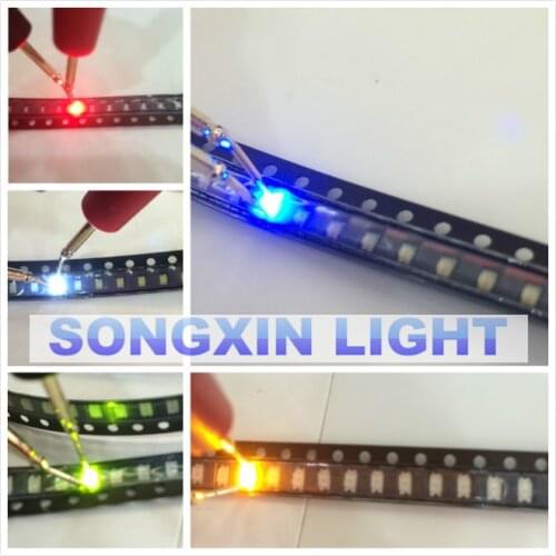5 colors x500pcs =2500pcs SMD 0603 led Super Bright Red/Green/Blue/Yellow/White Water Clear LED Light Diode 1.6*0.8*0.6MM