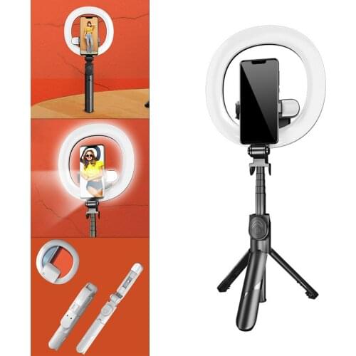 XT18S Selfie Stick Bluetooth Tripod with 7.3 Inch Ring Fill Light Phone Tripod for Mobile Phone Smartphone for Live / Video