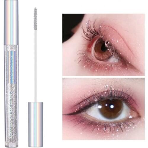 Diamond Glitter Mascara Quick Dry Water Drop Cosmetic Makeup Long Lasting Waterproof Curling Thick Shiny Eyelash Mascara