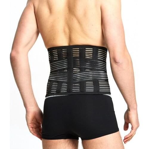 Udoarts Lumbar Support With Dual Adjustable Straps, Breathable Mesh Panels And Removable Medical Plastic Splints