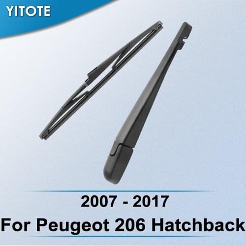 YITOTE Rear Wiper & Arm for Peugeot 206 Hatchback 2007 2008 2009 2010 2011 2012 2013 2014 2015 2016 2017