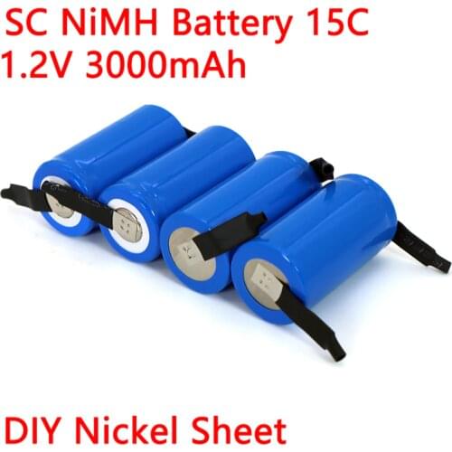 1.2v SC 3000mAh 21410 Ni-MH Rechargeable battery for Vacuum cleaner Sweeper Drone Electric drill battery DIY nickel sheet