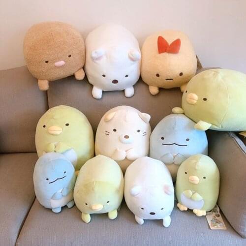 1Pcs 19/30cm Japanese Animation Sumikko Gurashi Penguin Cat Plush Toys San-X Corner Bio Cartoon Doll for Kids Birthday Gifts New