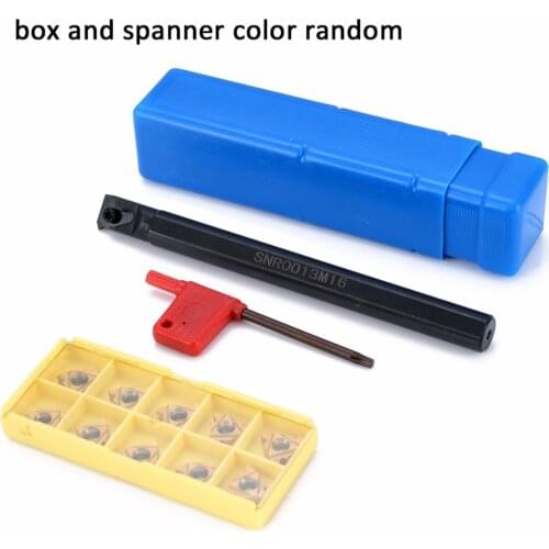 Practical 1Pcs SNR0013M16 Lathe Turning Tool Holder Boring Bar + 10Pcs Insert with Spanner For CNC Lathe Threading Turning Tools