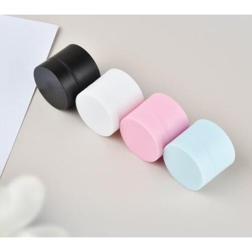 10pcs-50pcs 5g Round Cosmetic Jars Empty Pot Box Nail Art Gel Powder Bead Storage Container white pink blue black Bottles