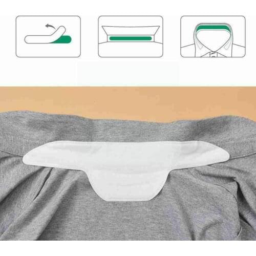 10pc Summer Collar Sweat-absorbent Paper White T-shirt Sticker Anti Disposable Collar Self Anti-Slip Pad Adhesive Perspirat