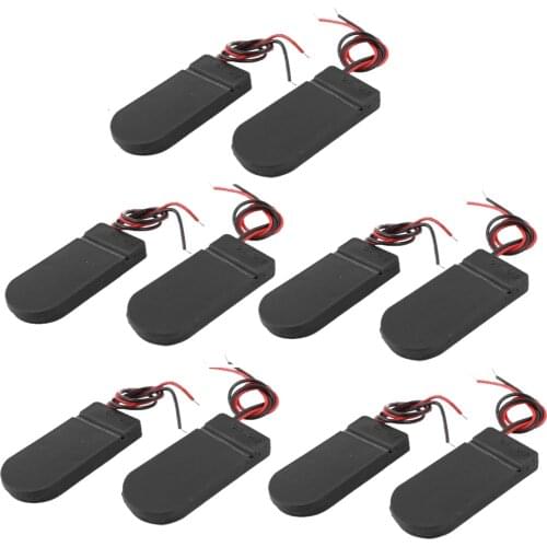 10 PCS ON/OFF Switch 2 x 3V CR2032 Cell Button Battery Holder for LED