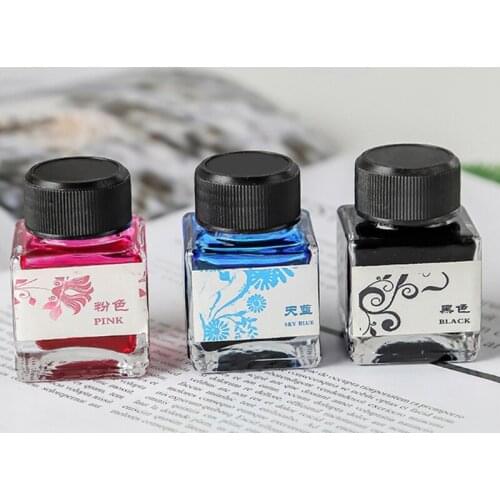 25ml Bottled Glass Smooth Writing Fountain Pen Ink Refill School Student Stationery Office Supplies G88D