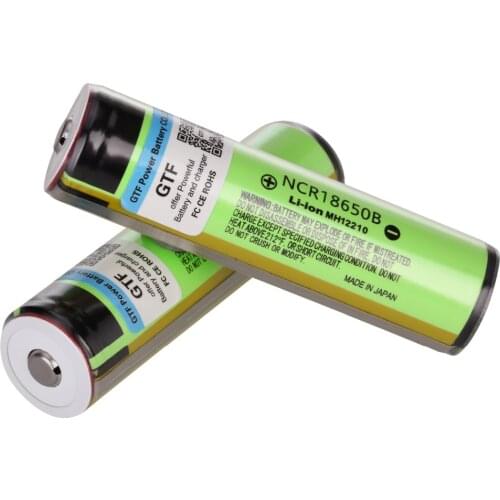 3400mah 18650 Original battery 100% capacity 3.7V 18650 PCB battery Original NCR18650B 3400mah li-ion Rechargeable Battery + pcb