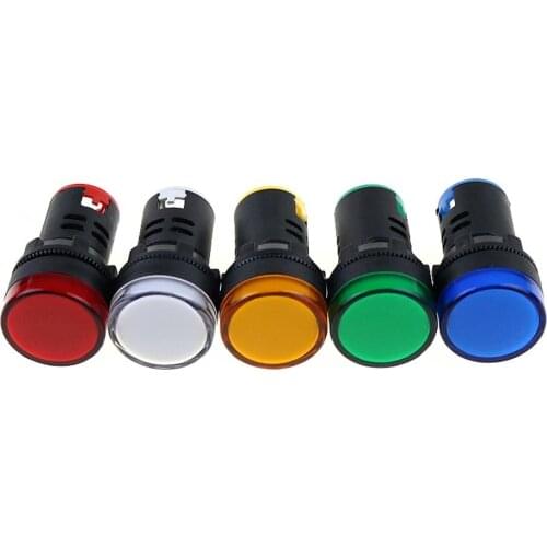 AD16-22 110V Led Signal Light Brightness Warterproof Indicator Indicating Lights 1PCS
