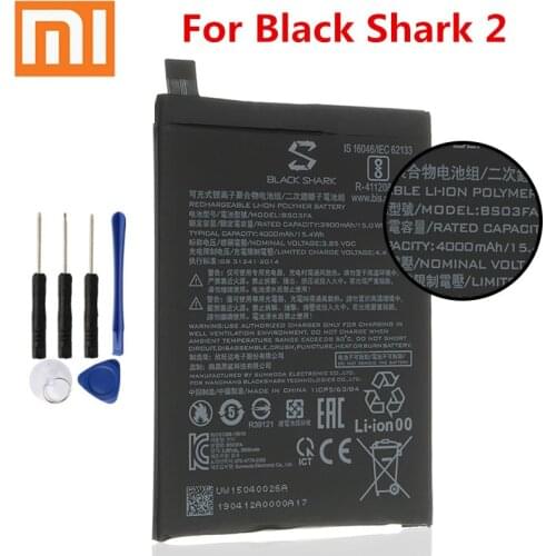 BS03FA BSO3FA 4000mAh Battery For Xiaomi Black Shark 2 Xiaomi 100% Original Phone High Quality Battery + Free Tools