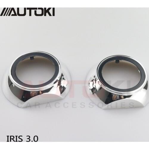 Free Shipping Autoki Top Quality Car Headlight retrofit Projector Lens High Temp Resistance Iris 3.0INCH Shroud