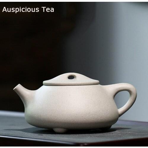 200ml Traditional Yixing Stone Scoop Tea Pot Purple Clay Raw Ore Filter Teapots Household Handmade Kettle Tea Table Supplies