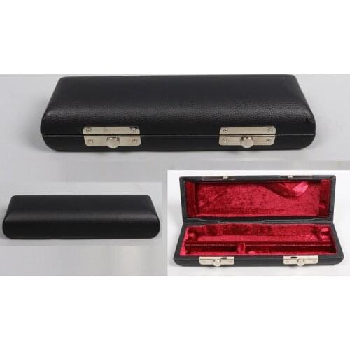 Black Piccolo Flute Hard Case Faux Leather Outer Piccolo Case Holder
