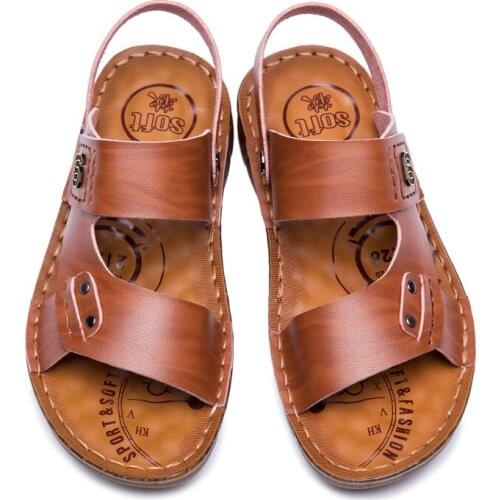 Мужские кожаные сандали FZNYL China At AliExpress