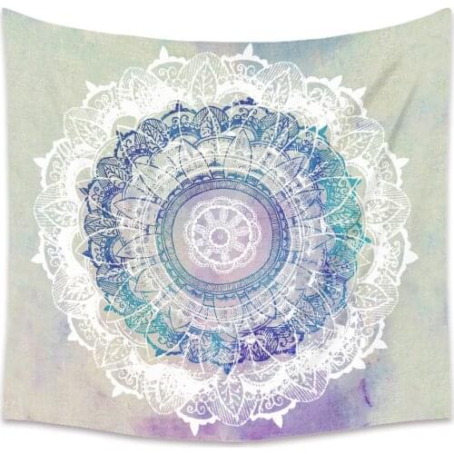 Mandala Printed Tapestry Wall Hanging Nordic Home Living Room Bedroom Fabric Hanging Painting Background Decoration 95X73cm