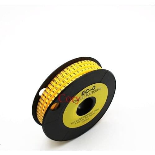 600PCS (Each50pcs ) EC-0 Cable Markers Letter 0 1 2 3 4 5 6 7 8 9 + - X for wire diameter 1.5sq .mm~ 3.0 sq.mm Cable Wire Marker