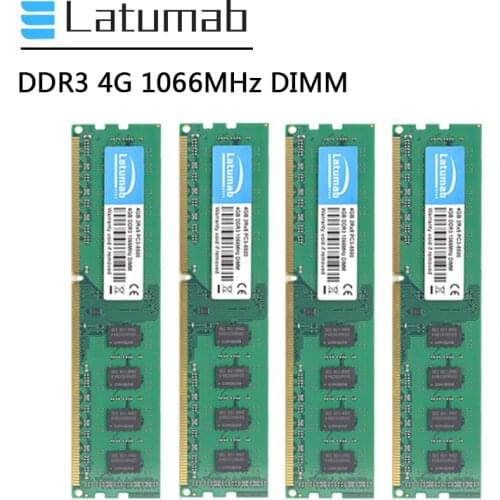 Latumab RAM DDR3 4GB 8GB 16GB 1066MHz Desktop Memory PC3-8500 DIMM Memory 240Pin 1.5V Memoria DDR3 RAM PC Memory Module