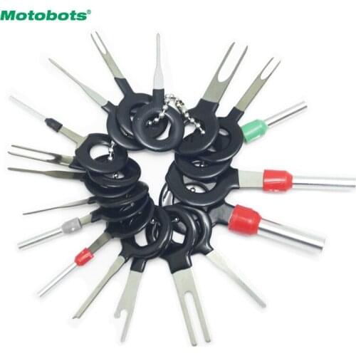 MOTOBOTS 10set Auto Plug Terminal Extraction Repair Tool Circuit Board Wire Harness Disassembled Crimp Needle Remove Tool