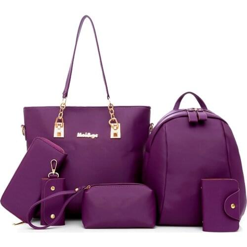 2021 New women Affordable composite handbag six pieces nylon bag set female big bags 6 pcs women handbags of famous brands