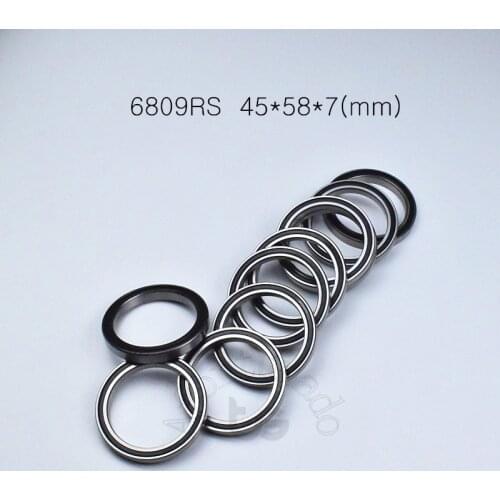 6809RS 45*58*7(mm) 10piece bearing ABEC-5 Rubber sealed bearing Thin wall bearing 6809 6809RS chrome steel bearing
