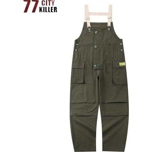 Casual Overalls Men Spring Autumn Functional Multi-Pockets Trousers Male Work Bib Mens Pants Streetwear Coveralls Men Size S-2XL