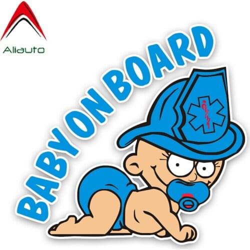 Aliauto Warning Car Sticker Lovely Baby on Board Accessories PVC Decals for Suzuki Kia Rio Opel Hyundai Octavia Gti ,15cm*15cm