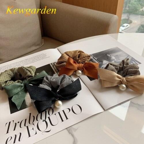 Kewgarden New cute girls bow hair ring childrens hair cord accessories baby headband 3pcs