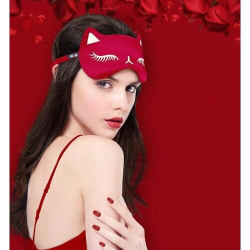 Silk eye mask sleep shading breathable female cute alleviate eye fatigue sleep earplugs anti noise