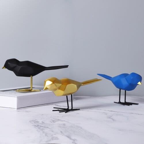Nordic Home Decor Aesthetic Room Figurine Desk Accessories Living Room Office Statue Cute Bedroom Little Bird Decoration Gift