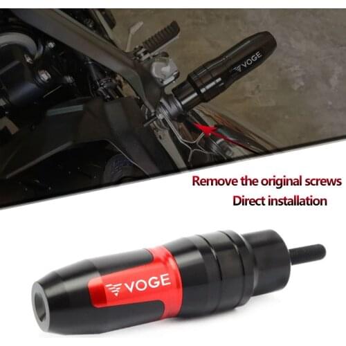 For Loncin Voge 300ac 200ac 500r 500ds Motorcycle CNC Aluminum Frame Exhaust Sliders Crash Protector Pads Crash silder with logo
