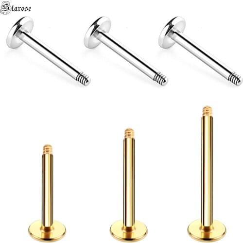 Starose 12Pcs 16G Outer Thread Piercing Bar for Nose Ring Helix Tragus Earrings Lip Piercing Labret DIY Body Jewelry Accessories