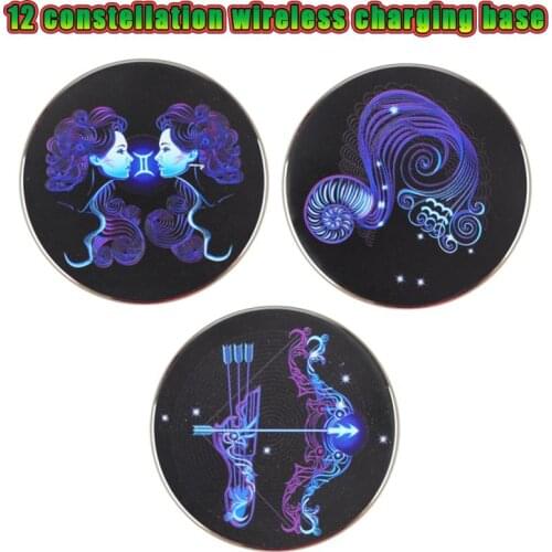 15W 12 Constellation Metal Luminous Wireless Mobile Phone Charging Base For IPhone 12 12 Promax 11 11 Pro X Xamax Huawei Samsung