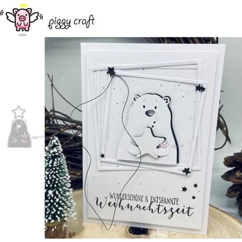 Piggy Craft metal cutting dies cut die mold Bear Hug Cookies Scrapbook paper craft knife mould blade punch stencils dies