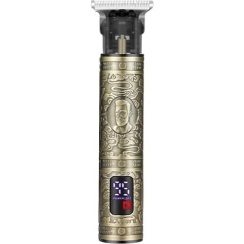 Professional finishing outlining LCD hair trimmer barber rechargeable electric hair clipper edging grooming hair cutting